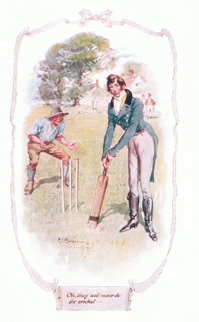 Oh! They Will Never Do for Cricket by Charles Edmund Brock